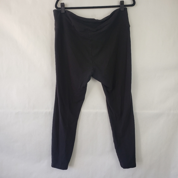 Max mia Womens Leggings Cropped Terry Cloth high waisted black size XXL - Picture 3 of 3